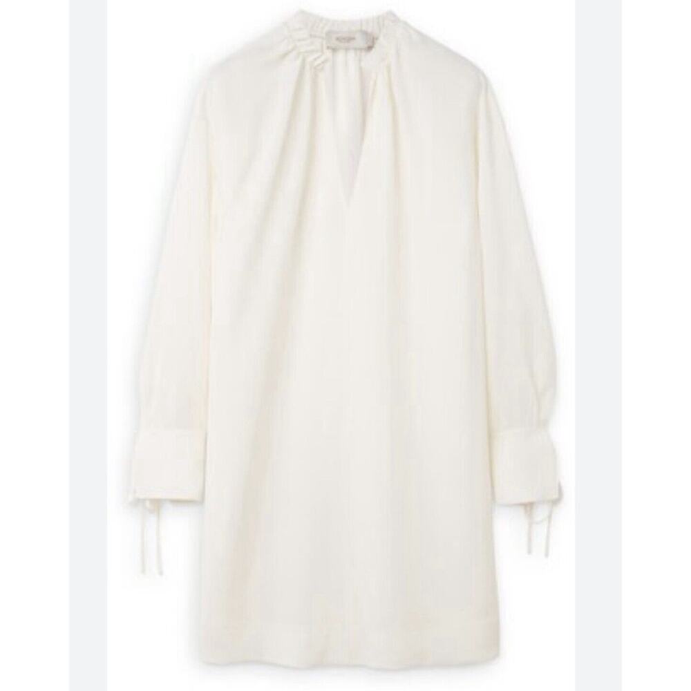 AGNONA Wool Blend Open Sides Tunic In Cream Size IT46 US10